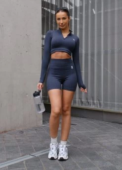 Gym King Formation Rib 1/4 Zip - Deep Slate Blue -Fit Wear Shop DSCF5084