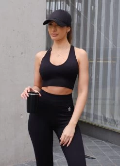 Gym King Formation Racer Rib Bra - Black -Fit Wear Shop DSCF5243