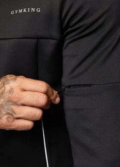 Gym King Eclipse Poly FZ Hood - Black -Fit Wear Shop ECLIPSEPOLYFZHOOD JOGGER BLACKTST A2BCUTSB A2BCW 224
