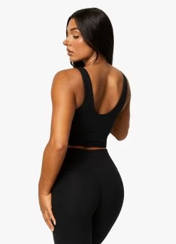Gym King Peach Luxe Tank - Black Luxe -Fit Wear Shop ECOMFRANCESCA PEACHLUXEBRA LEGGING BLACKWBT A2B5JWLG A2B5T 95