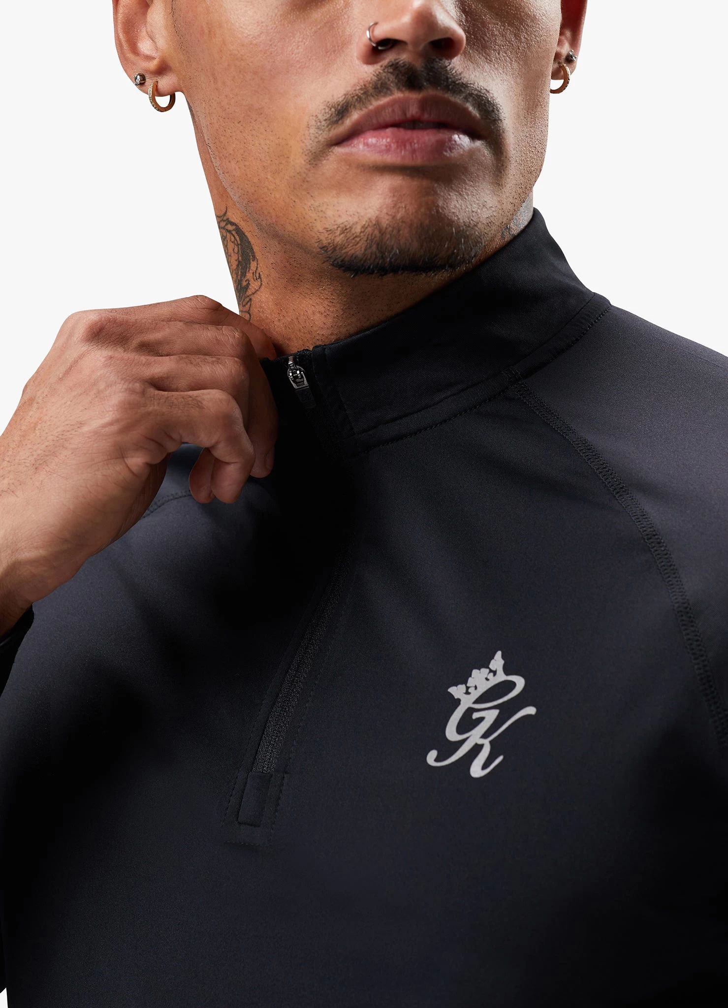 Gym King Energy 1/4 Zip Funnel - Black 7 Gym King Energy 1/4 Zip Funnel - Black - Image 5
