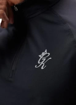 Gym King Energy 1/4 Zip Funnel - Black 19 Gym King Energy 1/4 Zip Funnel - Black -Fit Wear Shop ENERGY14ZIPFUNNEL BLACKQZP A29PM 364