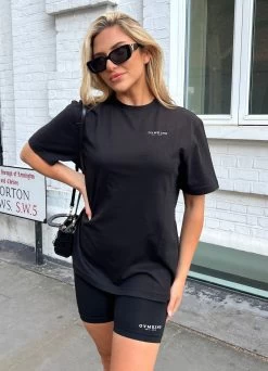 Gym King Established Boyfriend Tee - Black/White -Fit Wear Shop EST TEE BLKK