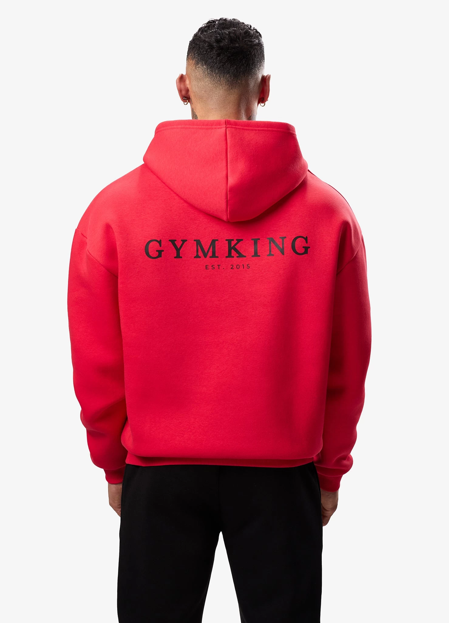 Gym King Established Hood - Red/Black 3 Gym King Established Hood - Red/Black