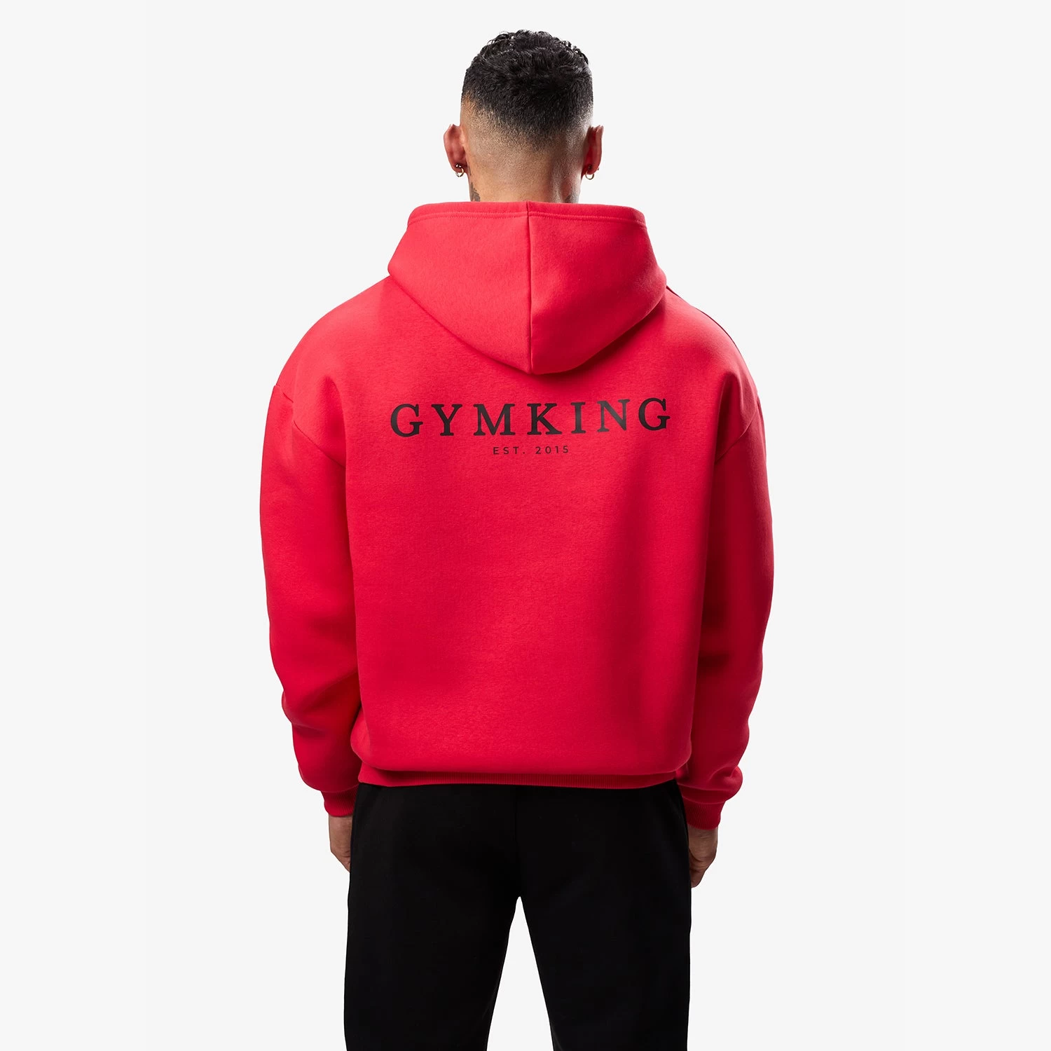 Gym King Established Hood - Red/Black 4 Gym King Established Hood - Red/Black - Image 2