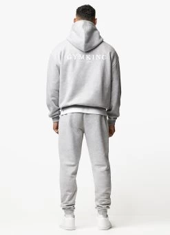 Gym King Established Hood - Light Grey Marl -Fit Wear Shop ESTABLISHEDHOOD JOGGER LIGHTGREYMARLHDE A29SWTSB A2AMZ 11copy