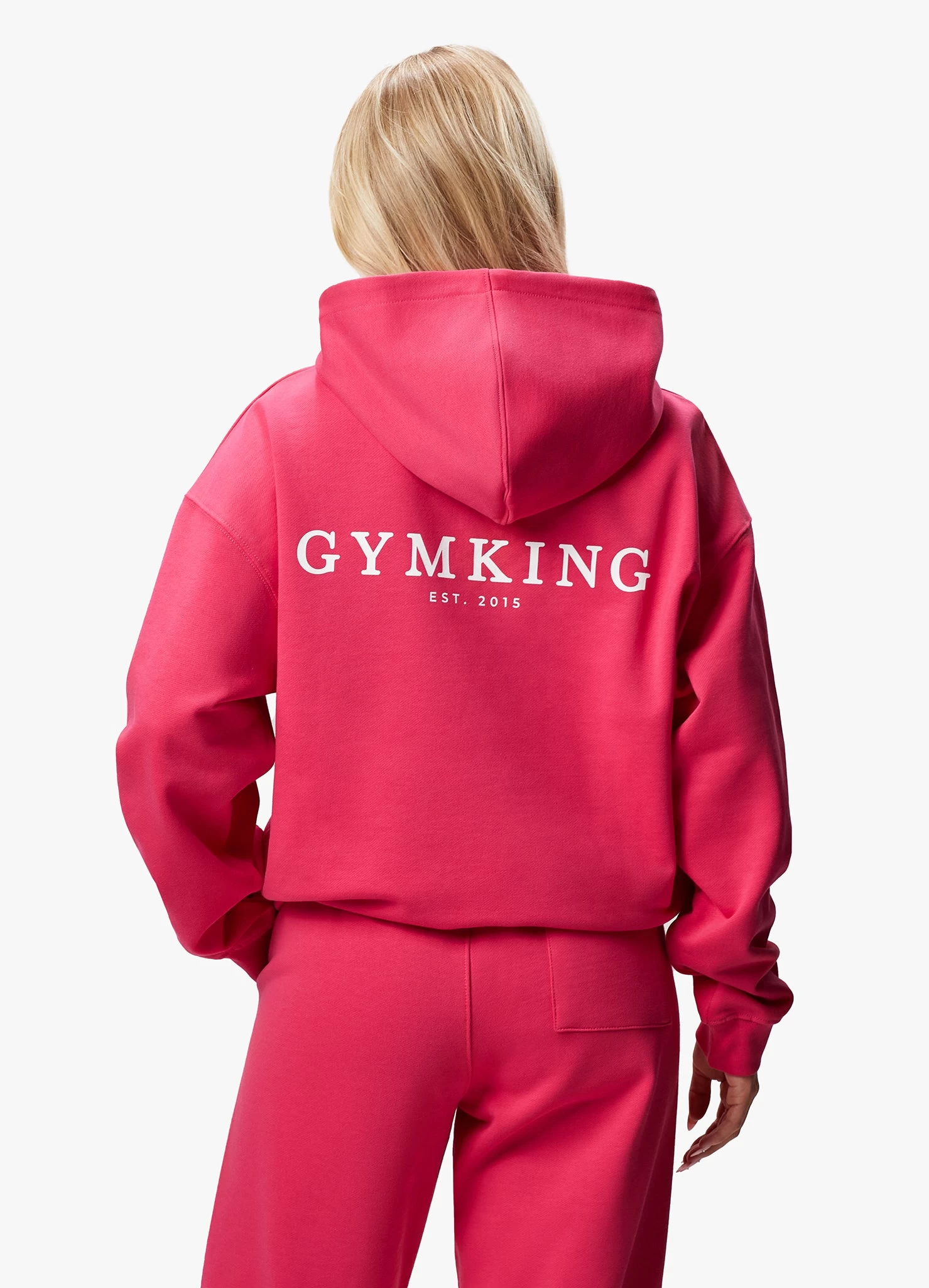 Gym King Established Relaxed Fit Hood - Raspberry Burst 5 Gym King Established Relaxed Fit Hood - Raspberry Burst - Image 3