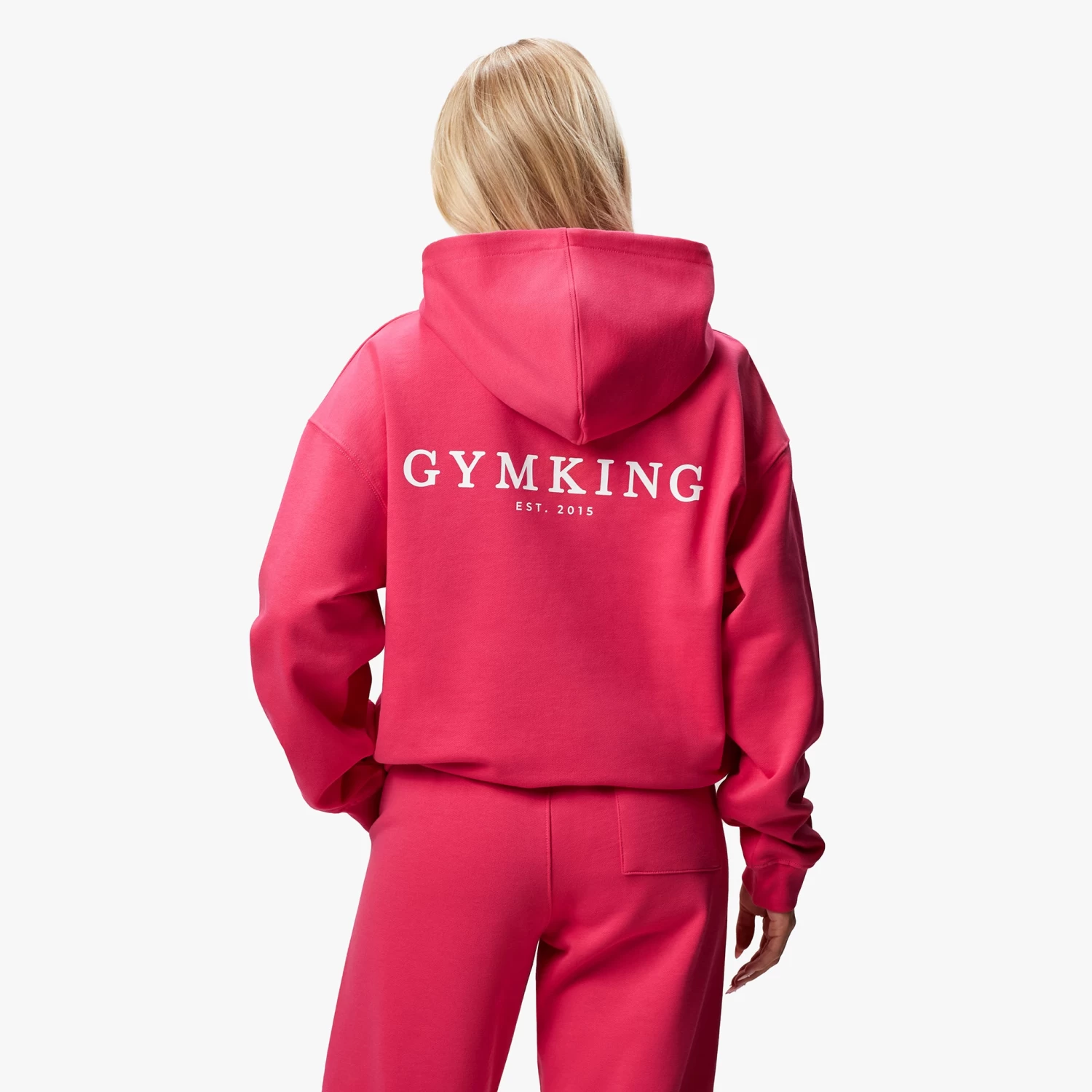 Gym King Established Relaxed Fit Hood - Raspberry Burst 4 Gym King Established Relaxed Fit Hood - Raspberry Burst - Image 2