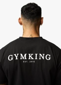 Gym King Established Tee - Black -Fit Wear Shop ESTABLISHEDTEE BLACKSST A29T0 29copy
