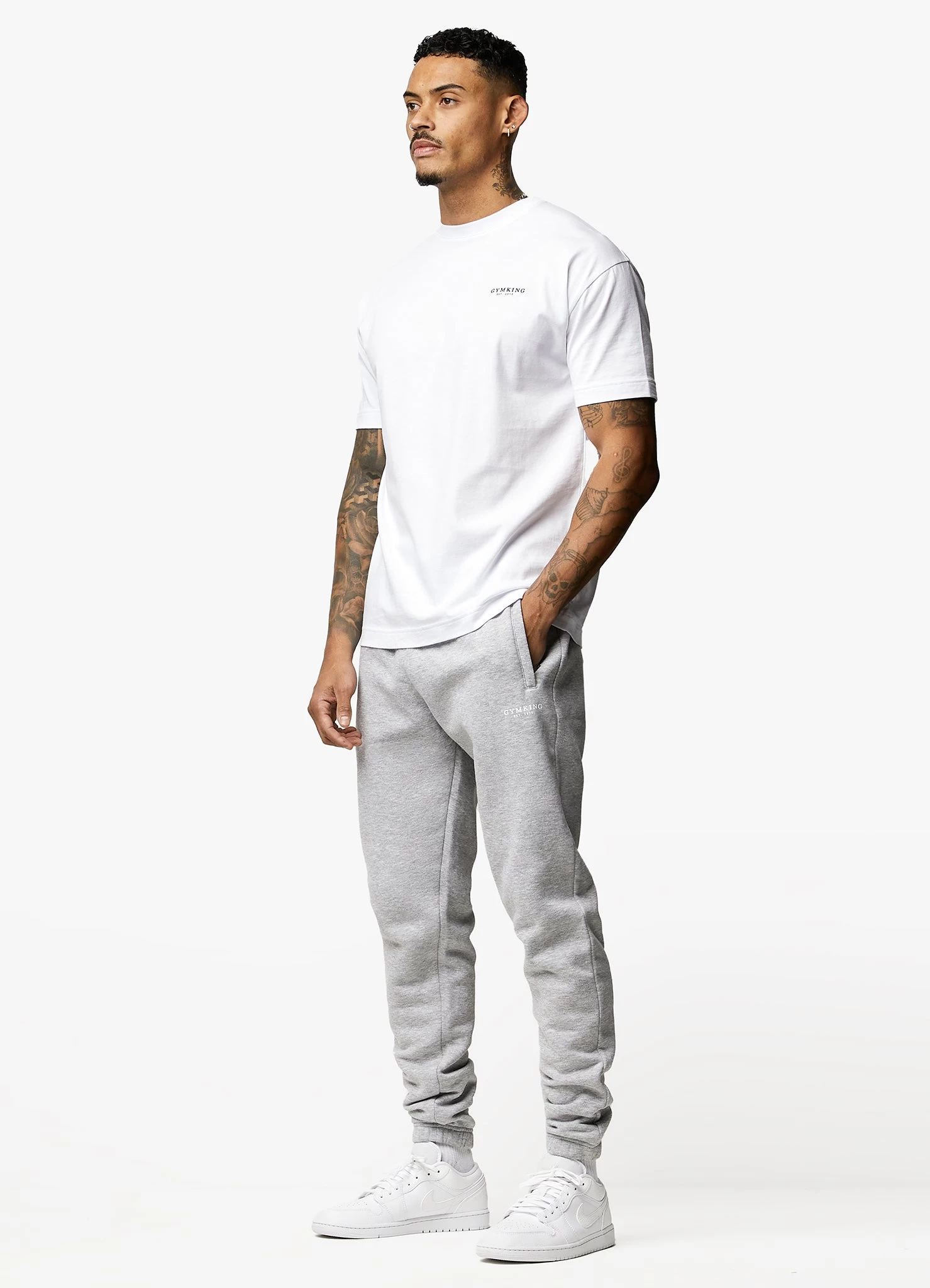 Gym King Established Jogger - Light Grey Marl 12 Gym King Established Jogger - Light Grey Marl - Image 10