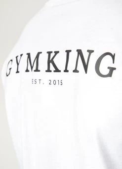 Gym King Established Tee - White -Fit Wear Shop ESTABLISHEDTEE GREYJOGGER WHITESST A2ACSTSB A2AMZ 62