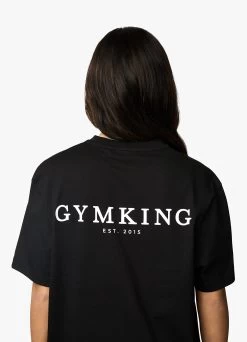 Gym King Established Boyfriend Tee - Black/White -Fit Wear Shop ESTBFTEE LEGGING BLACKWST A2AUKWLG A2AZF 147