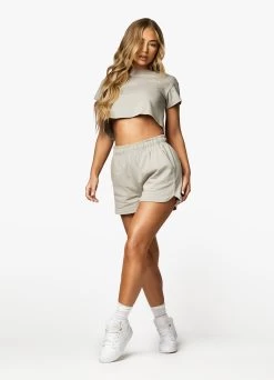 Gym King Established Jersey Short - Dusky Sage -Fit Wear Shop ESTCROPTEE SHORT DUSKYSAGEWST A2AUPWSR A2AUZ 323