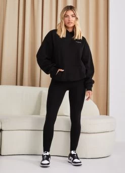 Gym King Established Jersey Legging - Black/White 19 Gym King Established Jersey Legging - Black/White -Fit Wear Shop ESTRELAXEDHOOD LEGGING BLACKWHD A2B62WLG A2AZF 155