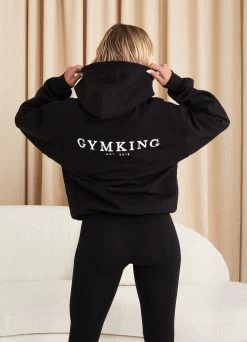 Gym King Established Relaxed Fit Hood - Black/White -Fit Wear Shop ESTRELAXEDHOOD LEGGING BLACKWHD A2B62WLG A2AZF 159