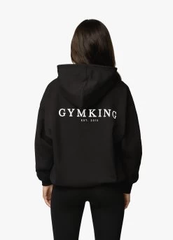 Gym King Established Relaxed Tracksuit - Black/White -Fit Wear Shop ESTRELAXEDHOOD LEGGING BLACKWHD A2B62WLG A2AZF 168