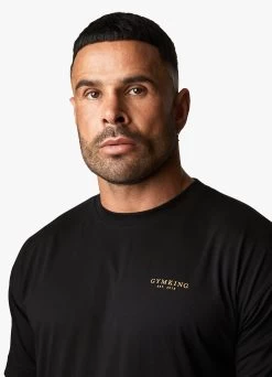 Gym King Established Tee - Black/Gold -Fit Wear Shop ESTTEE JOGGER BLACKGOLDSST A2BPQTSB A2BPW434