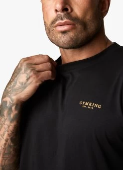 Gym King Established Tee - Black/Gold -Fit Wear Shop ESTTEE JOGGER BLACKGOLDSST A2BPQTSB A2BPW436