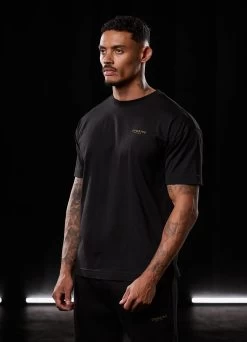 Gym King Established Tee - Black/Gold -Fit Wear Shop ESTTEE JOGGER BLACKGOLDSST A2BPQTSB A2BPW 09