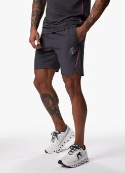 Gym King Flex 6" Short - Graphite/Fuchsia