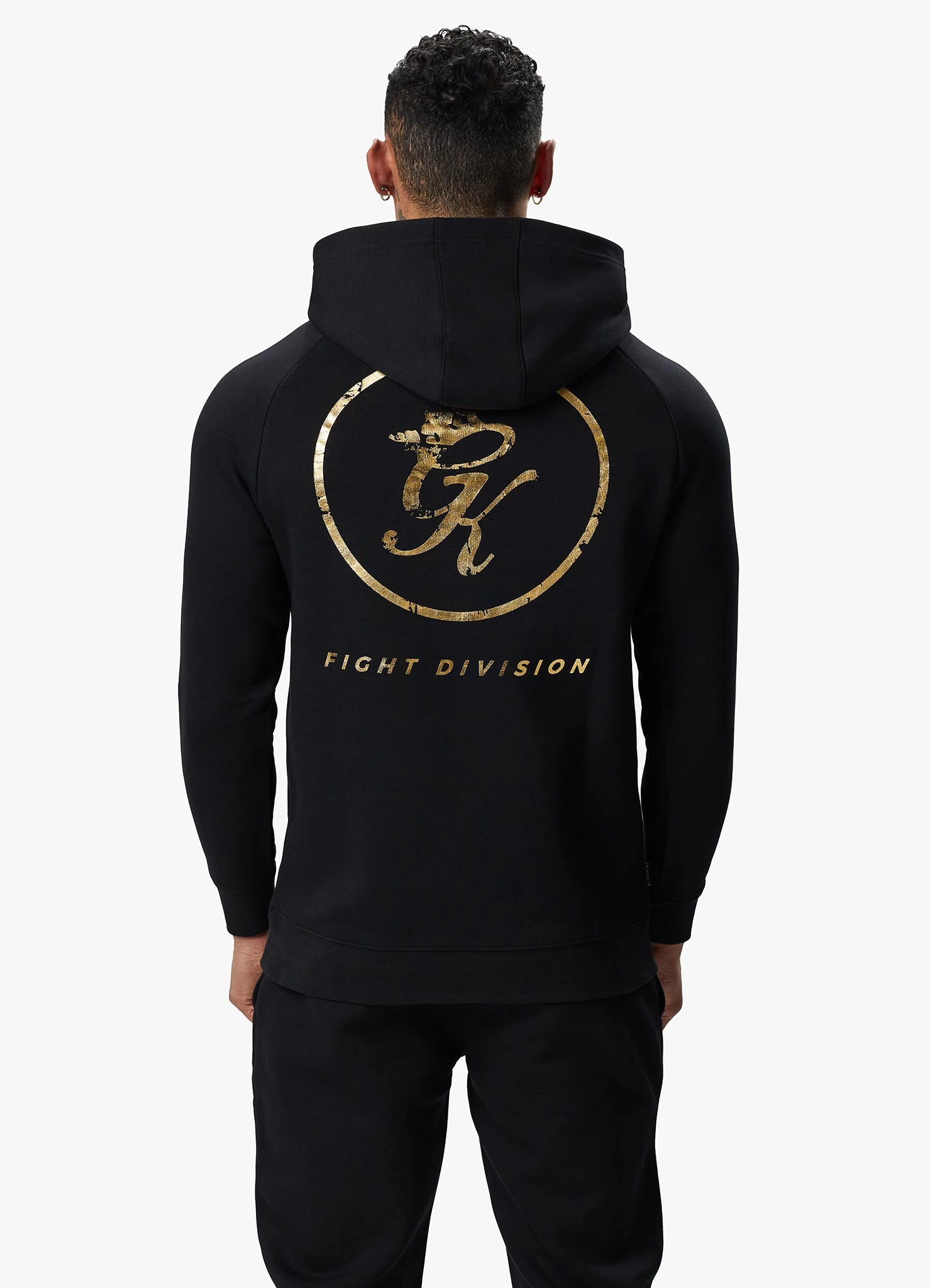 Gym King Fight Division Hood - Black/Gold 4 Gym King Fight Division Hood - Black/Gold - Image 2