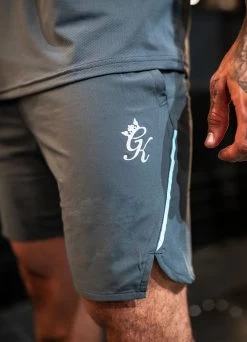 Gym King Contrast Flex 6" Short - Dark Grey/Blue -Fit Wear Shop FLEX SHORT