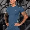 Gym King Flex Tee - Twilight Blue/Lime -Fit Wear Shop FLEX TEE5