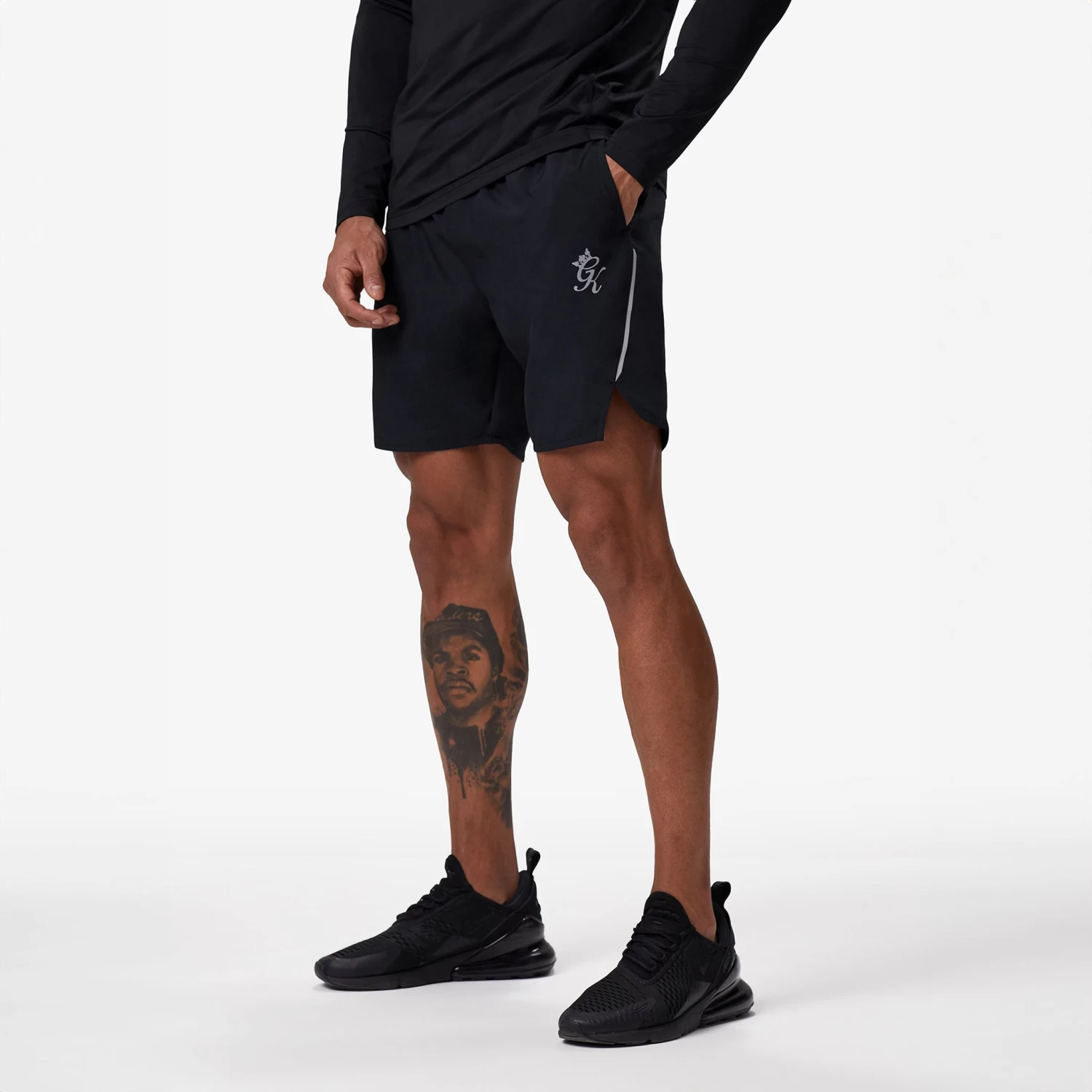 Gym King Flex 6" Short - Black/Silver 4 Gym King Flex 6" Short - Black/Silver - Image 2