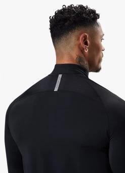 Gym King Flex 1/4 Zip Funnel Neck - Black/Silver -Fit Wear Shop FLEXFUNNEL SHORT BLACKSILVERQZP B2CPVSHR B2CQ2 147