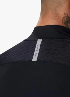 Gym King Flex 1/4 Zip Funnel Neck - Black/Silver -Fit Wear Shop FLEXFUNNEL SHORT BLACKSILVERQZP B2CPVSHR B2CQ2 148
