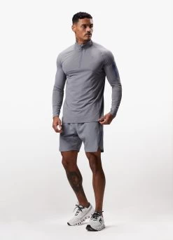 Gym King Flex 1/4 Zip Funnel - Titanium Grey/Royal Blue 14 Gym King Flex 1/4 Zip Funnel - Titanium Grey/Royal Blue -Fit Wear Shop FLEXFUNNEL SHORT TITANIUMGREYROYALBLUEQZP A2C2KSHR A2C2U 87