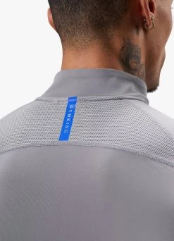Gym King Flex 1/4 Zip Funnel - Titanium Grey/Royal Blue 15 Gym King Flex 1/4 Zip Funnel - Titanium Grey/Royal Blue -Fit Wear Shop FLEXFUNNEL SHORT TITANIUMGREYROYALBLUEQZP A2C2KSHR A2C2U 92