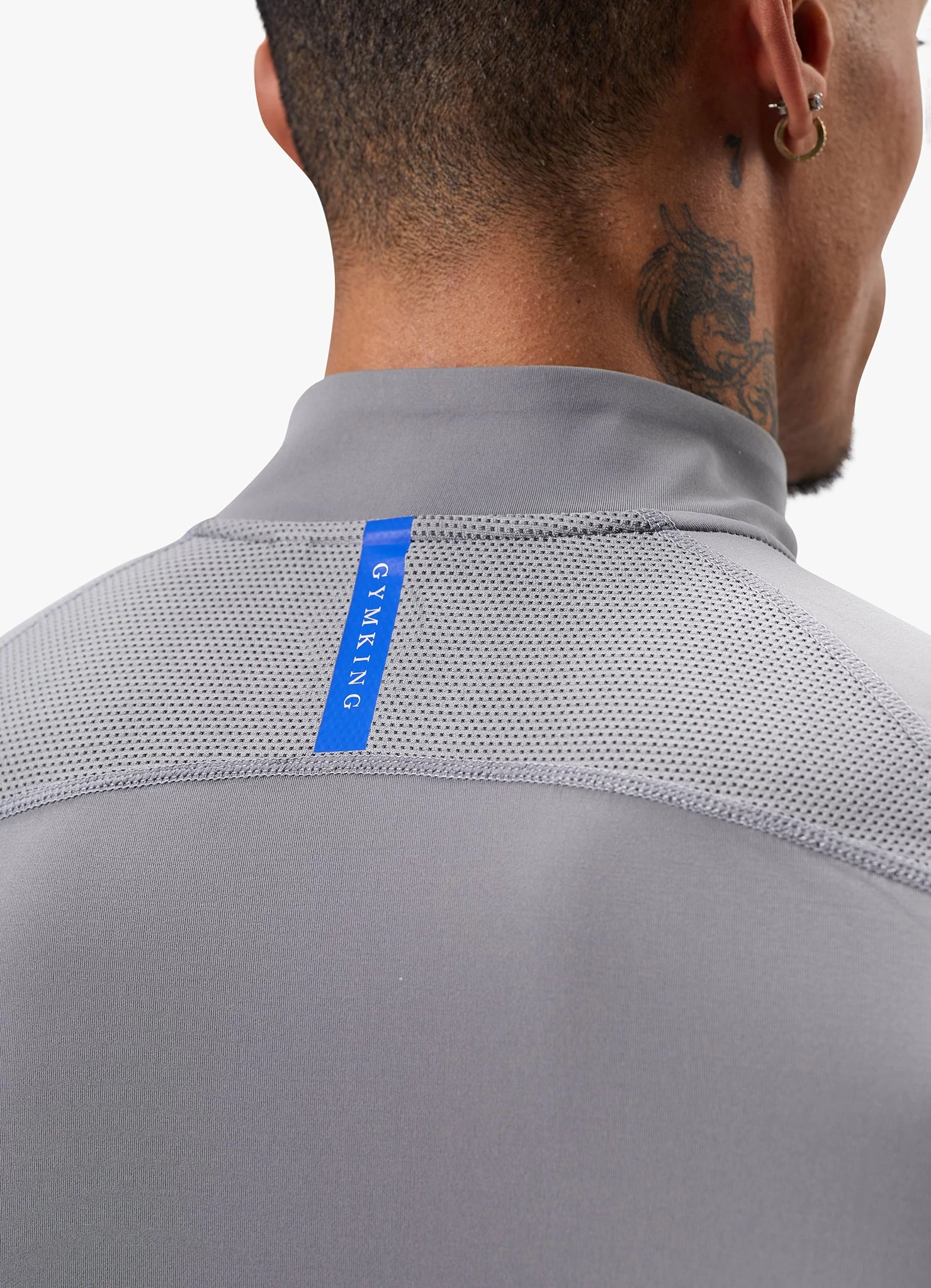 Gym King Flex 1/4 Zip Funnel - Titanium Grey/Royal Blue 9 Gym King Flex 1/4 Zip Funnel - Titanium Grey/Royal Blue - Image 7