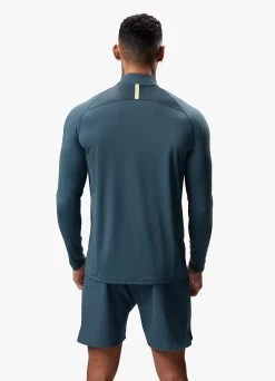 Gym King Flex 1/4 Zip Funnel - Twilight Blue/Lime -Fit Wear Shop FLEXFUNNEL SHORT TWILIGHTBLUELIMEQZP A2C2LSHR A2C2Y 61