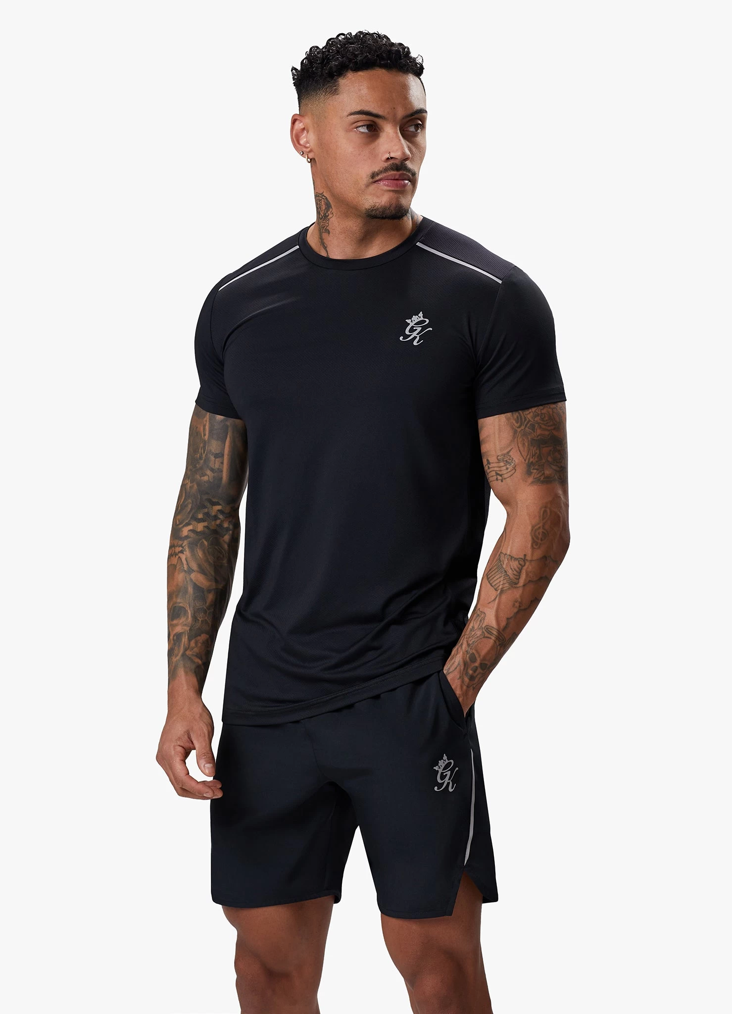 Gym King Flex Tee - Black/Silver 3 Gym King Flex Tee - Black/Silver