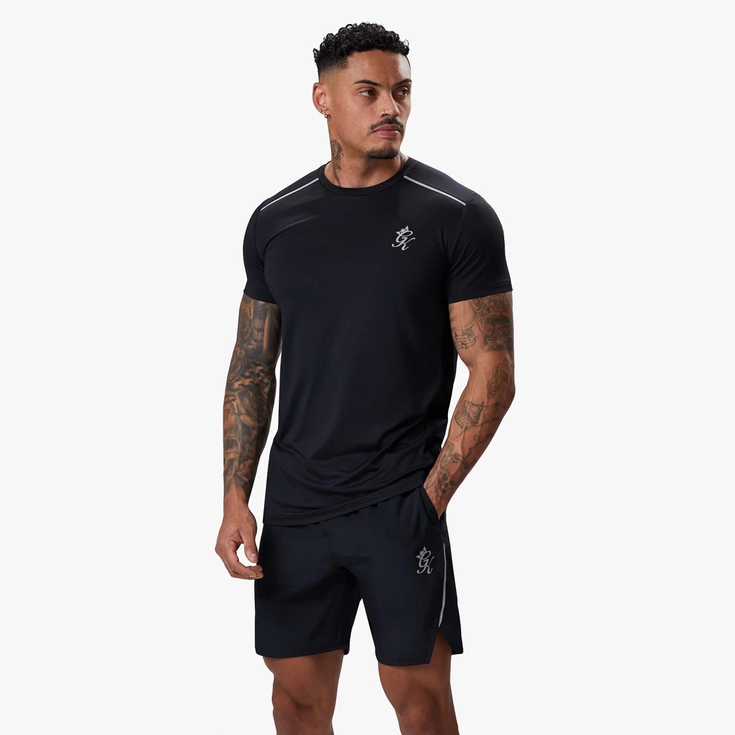 Gym King Flex Tee - Black/Silver 4 Gym King Flex Tee - Black/Silver - Image 2