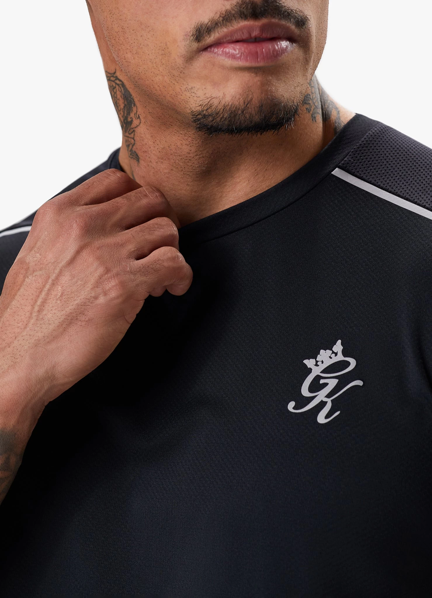 Gym King Flex Tee - Black/Silver 9 Gym King Flex Tee - Black/Silver - Image 7
