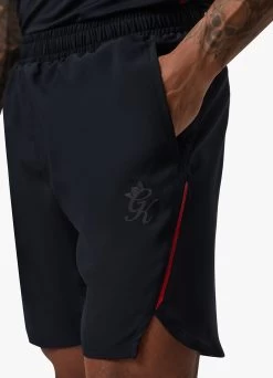 Gym King Flex Short 6" - Black/Red Alert -Fit Wear Shop FLEXTEE SHORT BLACKREDALERTSST A2C2NSHR A2C2V 328
