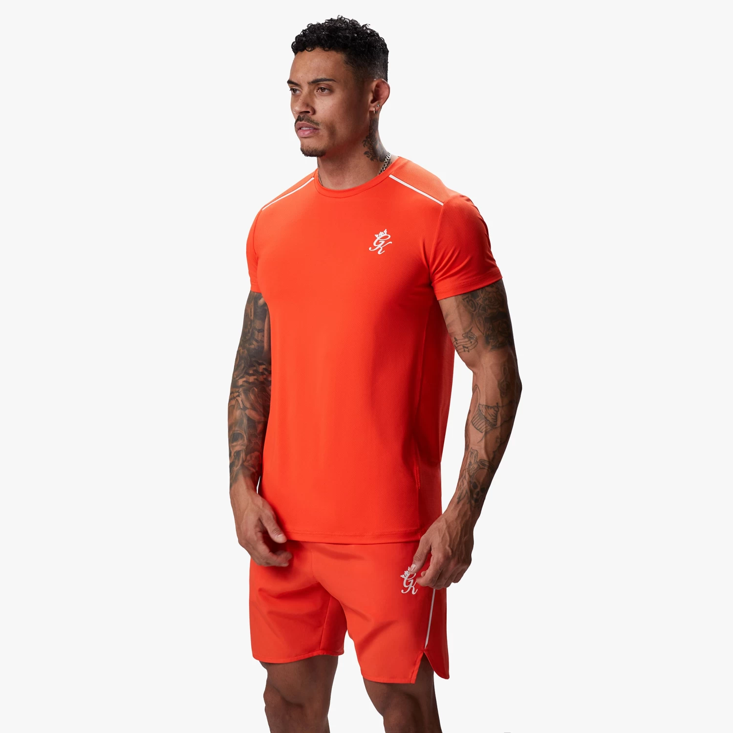 Gym King Flex Tee - Chilli Red/White 4 Gym King Flex Tee - Chilli Red/White - Image 2