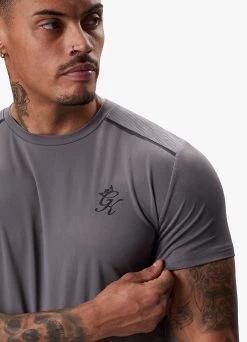 Gym King Flex Tee - Fossil Grey/Black -Fit Wear Shop FLEXTEE SHORT FOSSILGREYBLACKSST B2CQ0SHR B2CQ3287