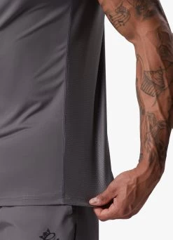 Gym King Flex Tee - Fossil Grey/Black -Fit Wear Shop FLEXTEE SHORT FOSSILGREYBLACKSST B2CQ0SHR B2CQ3288