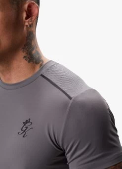 Gym King Flex Tee - Fossil Grey/Black -Fit Wear Shop FLEXTEE SHORT FOSSILGREYBLACKSST B2CQ0SHR B2CQ3289