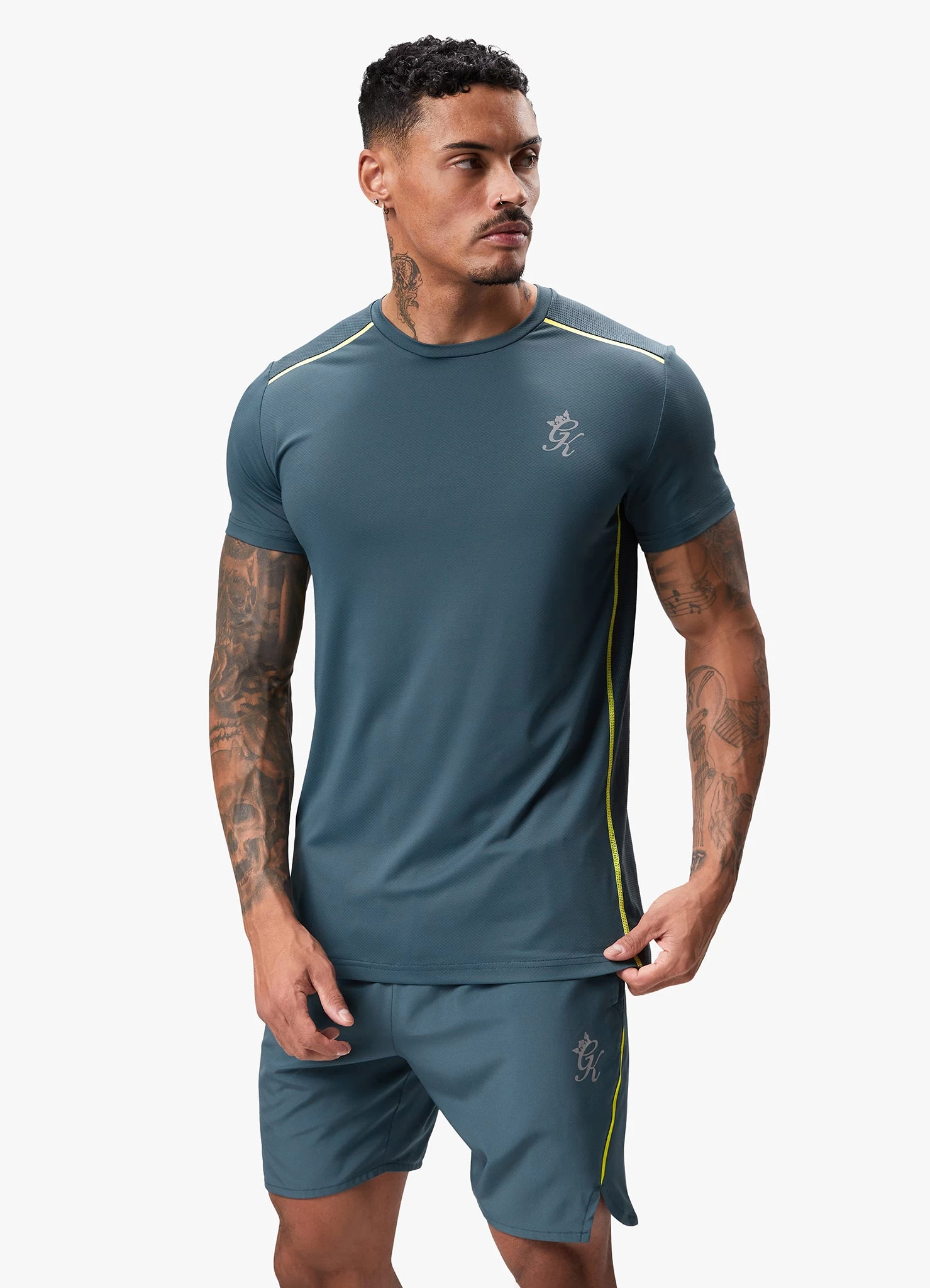 Gym King Flex Tee - Twilight Blue/Lime 6 Gym King Flex Tee - Twilight Blue/Lime - Image 4