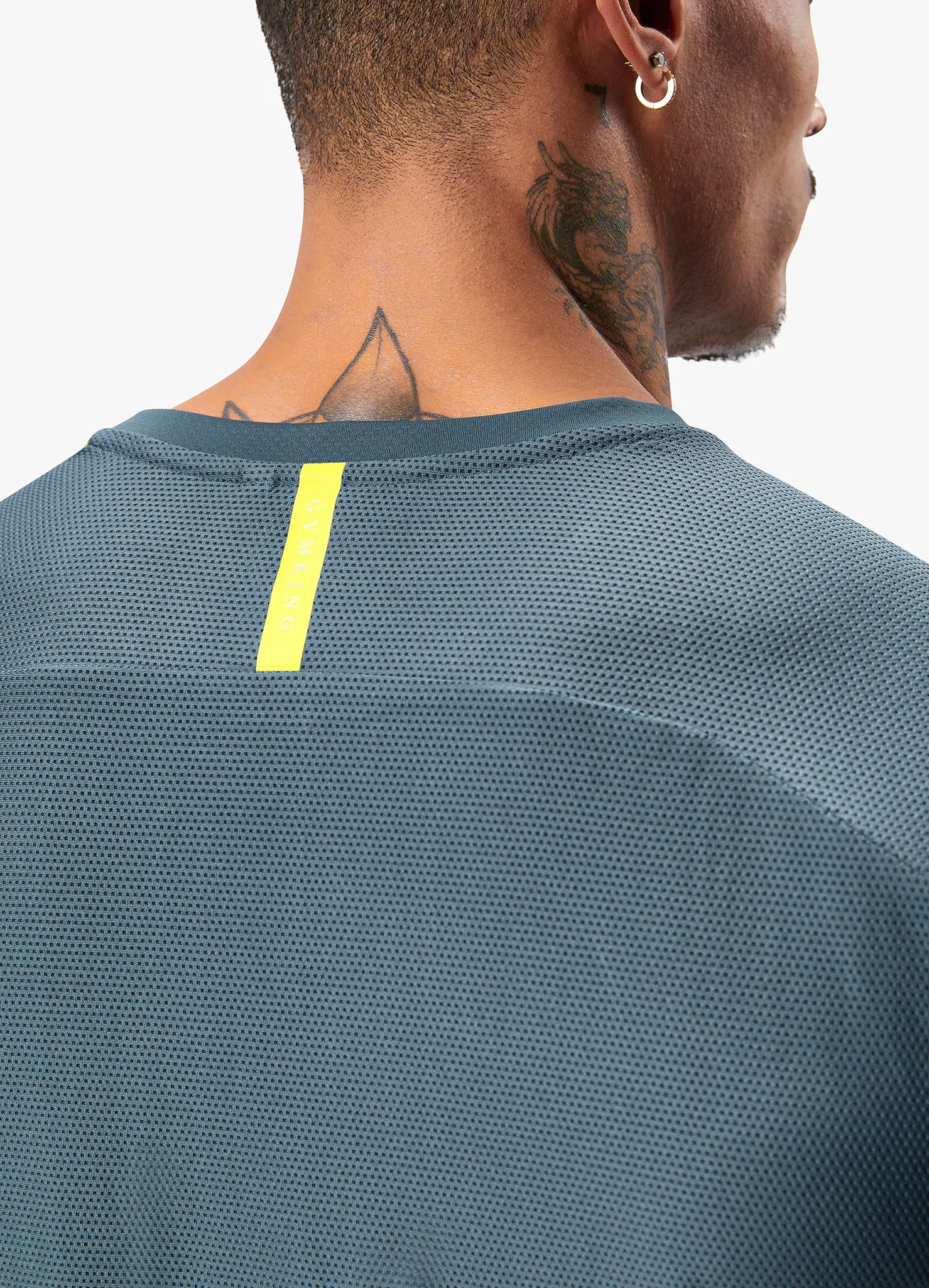 Gym King Flex Tee - Twilight Blue/Lime 9 Gym King Flex Tee - Twilight Blue/Lime - Image 7