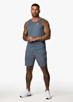 Gym King Contrast Flex 6" Short - Dark Grey/Blue -Fit Wear Shop FLEXVEST DGREYBLUEVST B2BCQ 316 38c1657d 884c 4508 a270 5198451f03c5