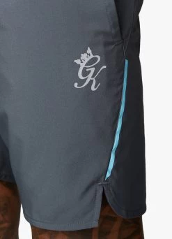 Gym King Contrast Flex 6" Short - Dark Grey/Blue -Fit Wear Shop FLEXVEST DGREYBLUEVST B2BCQ 320