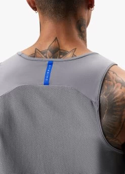Gym King Flex Vest - Titanium Grey/Royal Blue -Fit Wear Shop FLEXVEST SHORT TITANIUMGREYROYALBLUEVST A2C2OSHR A2C2U 79