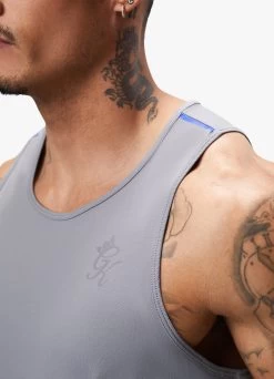 Gym King Flex Vest - Titanium Grey/Royal Blue -Fit Wear Shop FLEXVEST SHORT TITANIUMGREYROYALBLUEVST A2C2OSHR A2C2U 80