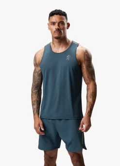 Gym King Flex Vest - Twilight Blue/Lime