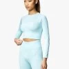 Gym King Formation LS Crop Tee - Aqua Sky -Fit Wear Shop FORMATIONLSCROP LEGGING AQUASKYWTT A299KWLG F28HL4